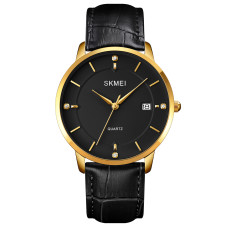Годинник  Skmei 1801LGDBK Gold-Black Leather