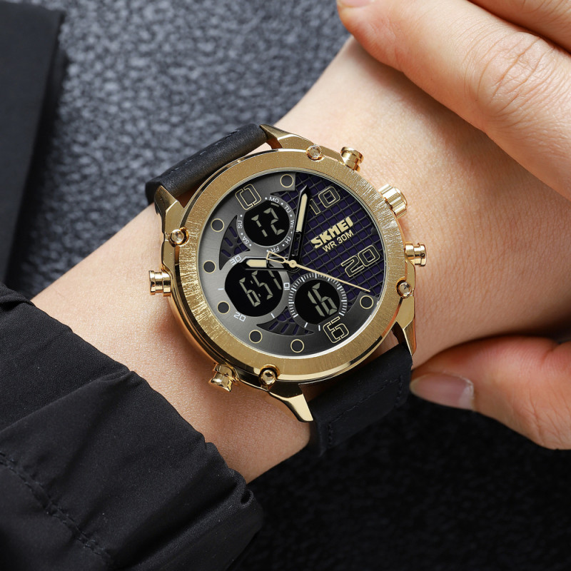 Watch Skmei 1975LGDBK Gold-Black Leather