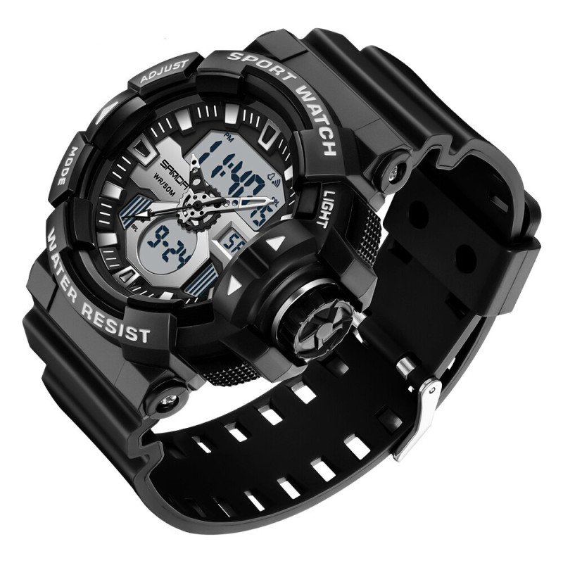 Watch Sanda 3129 Black-White