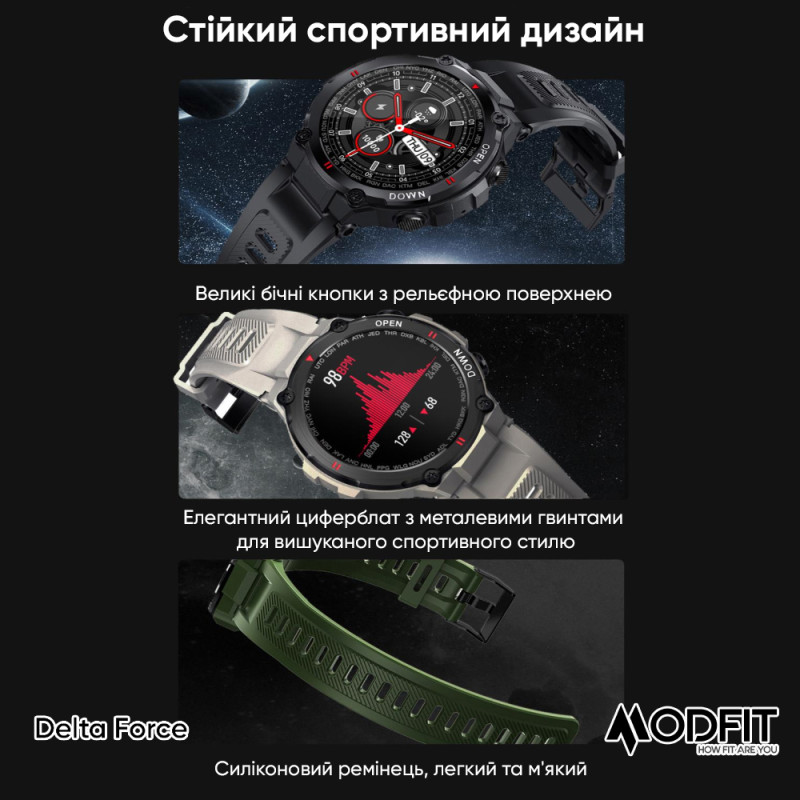 Watch Modfit Delta Force Grey 36 mm.