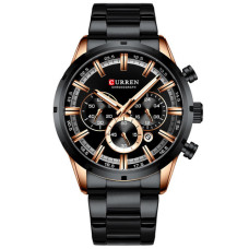 Часы  Curren 8355 Black -Cuprum