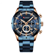 Часы  Curren 8355 Blue-Cuprum