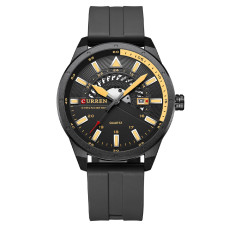 Часы  Curren 8421 Black-Yellow
