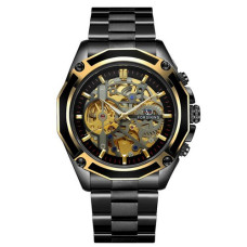 Часы  Forsining 8130 Black-Gold-Black