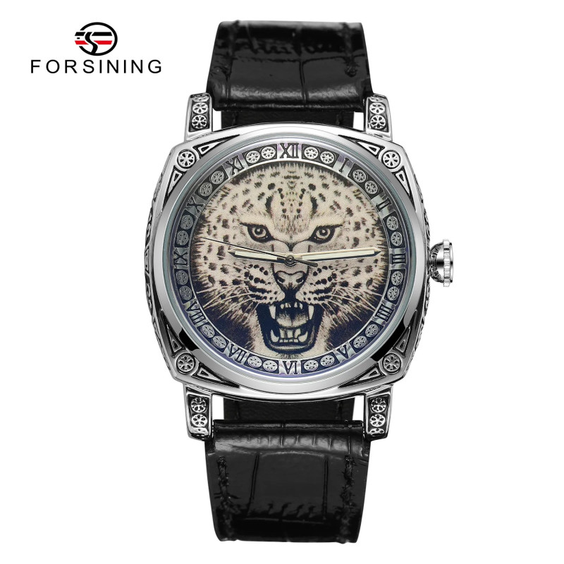 Watch Forsining 8259 Silver-Black