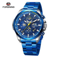 Годинник  Forsining 6909 Silver-Blue