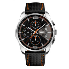 Часы  Skmei 9106OG Silver-Black-Orange