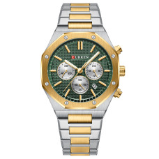 Часы  Curren 8440 Silver-Gold-Green