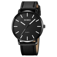 Часы  Skmei 1984LBK Black-leather belt