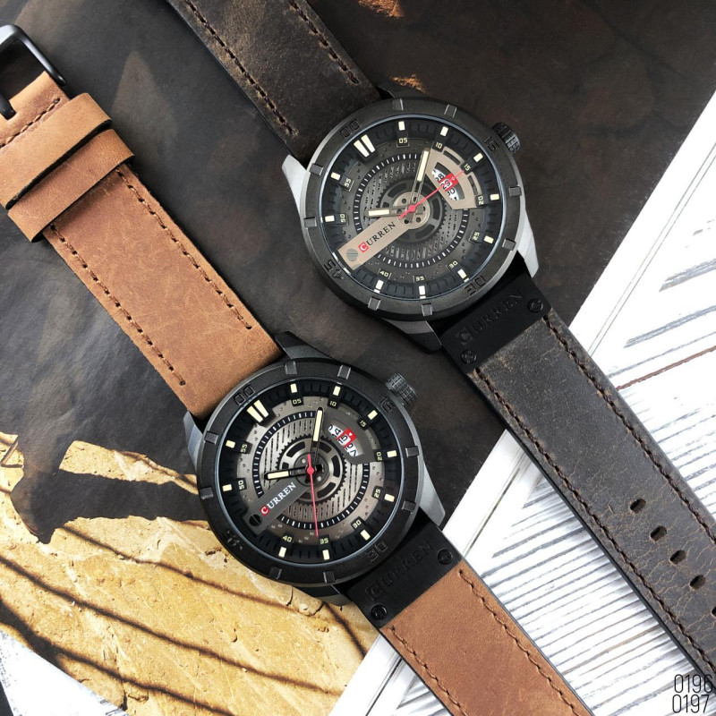 Watch Curren 8301 Black-Dark Brown
