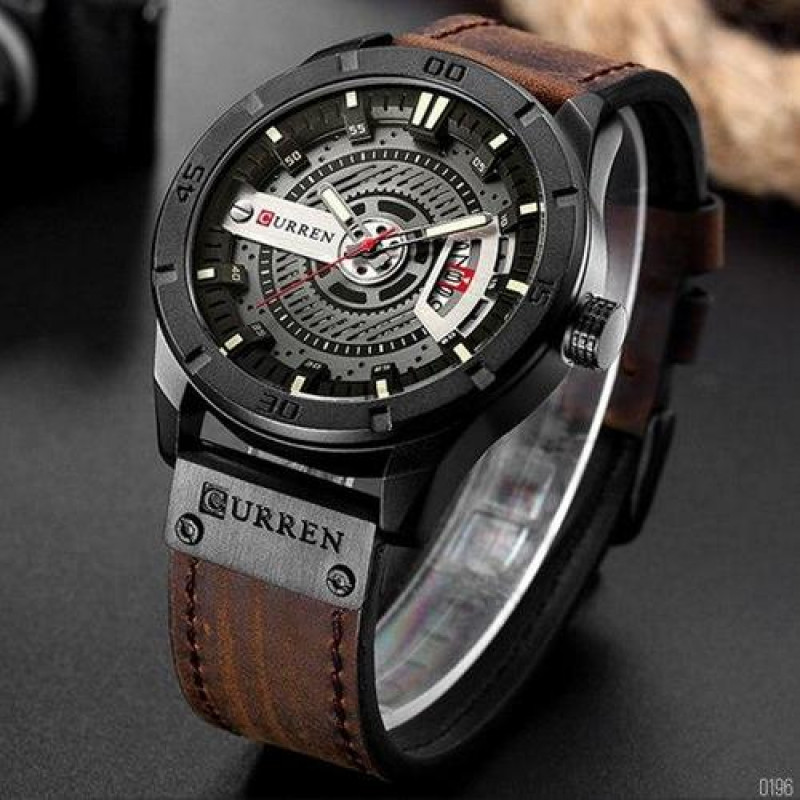 Watch Curren 8301 Black-Dark Brown