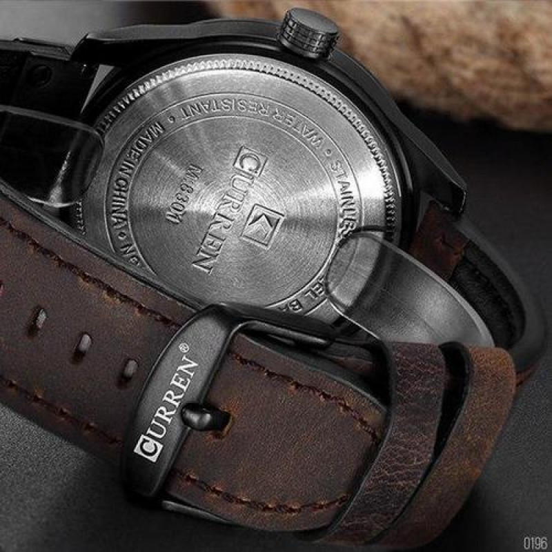 Watch Curren 8301 Black-Dark Brown