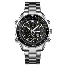 Часы  Skmei 1600SIBK Silver-Black