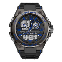 Watch Sanda 6024 Black-Blue