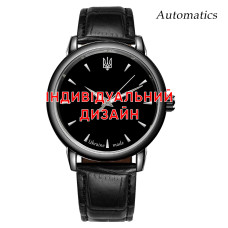 Часы  Awarder 022 Black Leather Automatic Индивидуальный дизайн