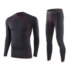 Мужское термобелье Lesko A158 Black-Red 2XL зимняя одежда для мужчин