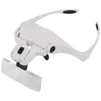 Magnifying glasses, head-mounted magnifier with LED illumination, 5 lenses 1X-3.5X 9892B1