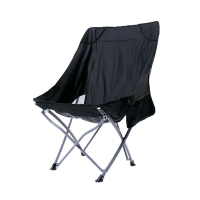 Lesko S4570 Black folding chair for camping picnic fishing collapsible