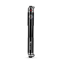 West Biking YP0711060 Black Bicycle Pump with Gauge, Dual-Action