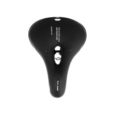 Cедло для велосипеда с отверстием West Biking 0801098 Black + White с эфектом памяти +крепление