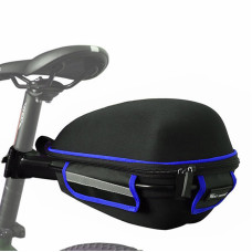 Багажник під сідло West Biking 0707151 Black + Blue для велосипеда з відбивачами + чохол
