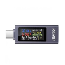 USB тестер струму напруги потужності енергії 4-30 В 0-12А, Type-C, KWS-2302C