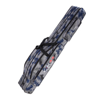 Semi-rigid Fishing Rod Case with Reel Compartment, 120cm, 3 Sections