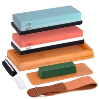 Professional Knife Sharpening Kit with Bamboo Base