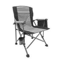 Lesko S4577 Gray Folding Chair for Fishing Picnics Dacha
