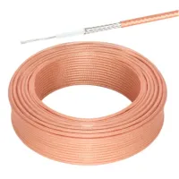 Coaxial Cable RG316, Teflon, Silver, 2.5mm Diameter, 7x0.17mm, 50 Ohm for Pigtails, FPV, WIFI | RG316.K-03