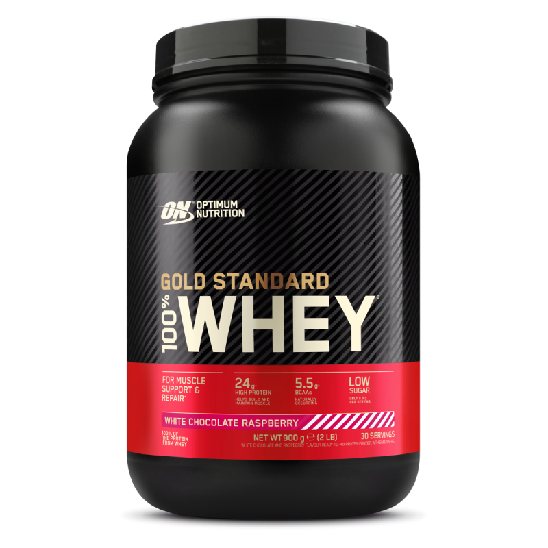 100% Whey Gold Standard, Optimum Nutrition, 896 g, малина – белый шоколад