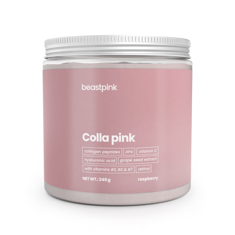 Colla Pink - BeastPink, GymBeam, 240 g, малина