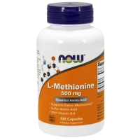 L-Methionine 500 mg, NOW Foods, 100 капс