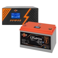 UPS LogicPower B1500 + Lithium (LiFePO4) Battery 1280 Watts (22754+37476 100 Ah)