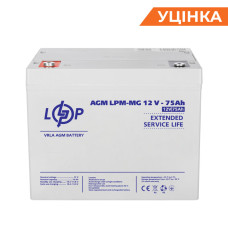 Розпродаж (13634) Акумулятор мультигелевий AGM LPM-MG 12V - 75 Ah 09/2023