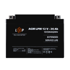 Розпродаж (4134) Акумулятор AGM LPM 12V - 26 Ah (07-2023)