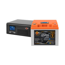 Комплект резервного питания LP(LogicPower) ИБП + литиевая (LiFePO4) батарея (UPS В430VA + АКБ LiFePO4 640W)