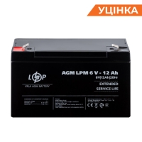 Sale (4159) AGM Battery LPM 6V - 12 Ah (11-2023)