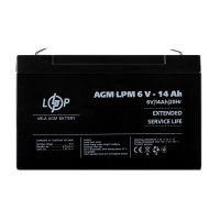 Sale (4160) AGM Battery LPM 6V - 14 Ah 09/23