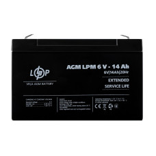 Розпродаж (4160) Акумулятор AGM LPM 6V - 14 Ah 09/23