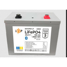 Акумулятор LP LiFePO4 25,6V - 100 Ah (2560Wh) (BMS 100A/50А) Метал Smart BT