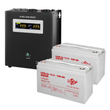 Комплект резервного живлення LP (LogicPower) ДБЖ + гелева батарея (UPS W1500 + АКБ GL 2400W)