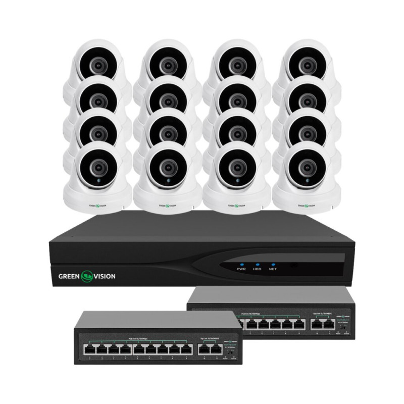 16-channel video surveillance kit GV-IP-K-W83/16 5MP