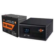 Комплект резервного питания LP (LogicPower) ИБП + литиевая (LiFePO4) батарея (UPS 430VA + АКБ LiFePO4 1280W)