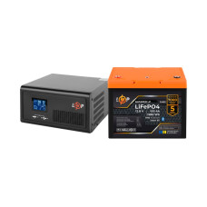 Комплект резервного питания LP(LogicPower) ИБП + литиевая (LiFePO4) батарея (UPS В1500 + АКБ LiFePO4 1280W)