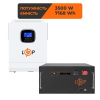 LogicPower UPS 3500W + Lithium (LiFePO4) Battery 7168 Wh Backup Power Kit