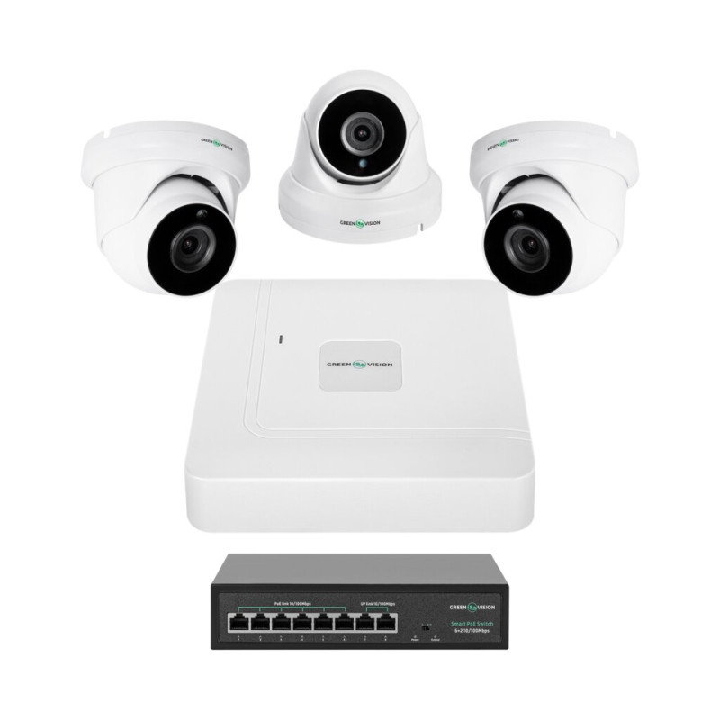 3-Camera Video Surveillance Kit GV-IP-K-W81/03 5MP