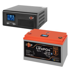 КРЖ LogicPower B1500 + літієва (LiFePO4) батарея 1280 Ватт (19408+37476 100 Ah)