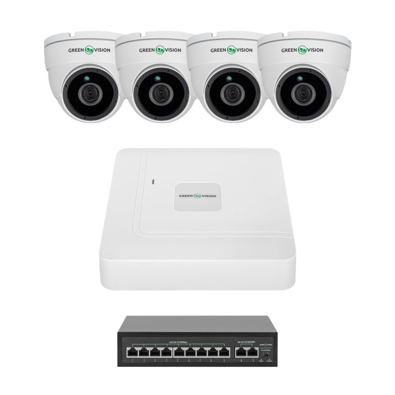 4-camera video surveillance kit GV-IP-K-W98/4 4MP