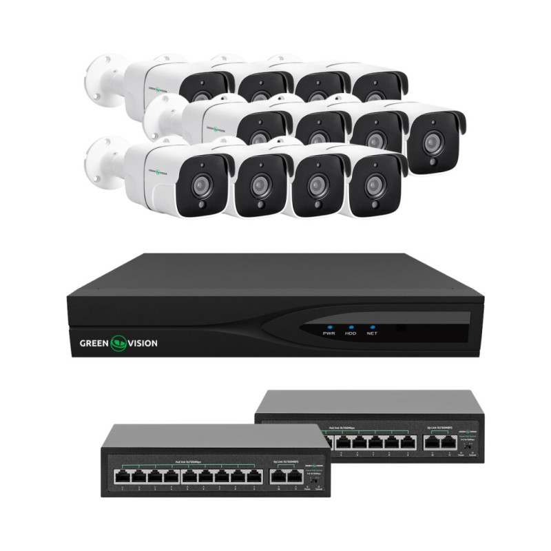 12-camera video surveillance kit GV-IP-K-W89/12 5MP